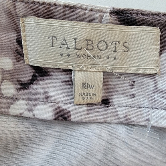 Talbots Grey Toned Floral Skirt Size 18W - Picture 4 of 8
